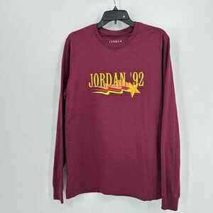 Michael Jordan '92‎ Air Jordan Shirt Mens M Red Orange Jumpman Streetwear Sports